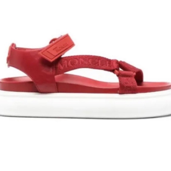 Red Moncler sandals - Picture 6 of 6